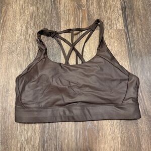 ZYIA Brown Strappy Back Sports Bra